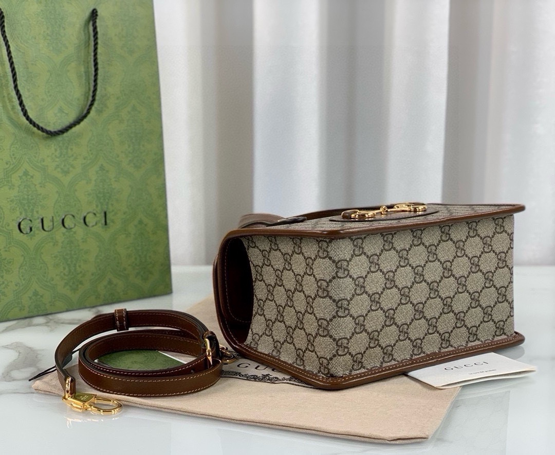 Gucci Horsebit 1955 Series Small Handbag Brown